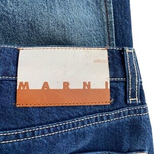Marni two tone high low denim jeans